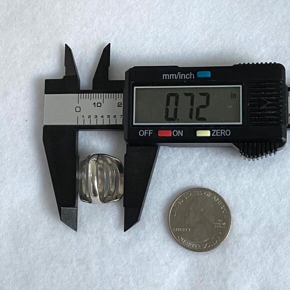 Vintage Sterling Silver 925 Signed Bell Trading 5 Row Wide Band Ring Size 6 - Picture 13 of 16